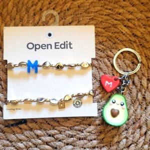 Gold Tone Stretch Bracelets & Key Chain